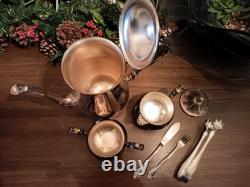 Oneida Silversmith Tea Set With Teapot, Creamer And Sugar Bowl