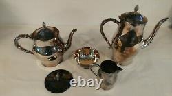 Oneida Silversmiths Paul Revere Reproduction Silver Plate Tea/Coffee Set -1960's