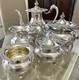Oneida Vintage Silver Plate 1940 Victorian Ascot 6-pc Coffee & Tea Set
