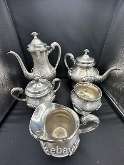 Onslow by Tuttle Silverplate Tea Set No Tray 5 Pieces Free Shipping! Beautiful