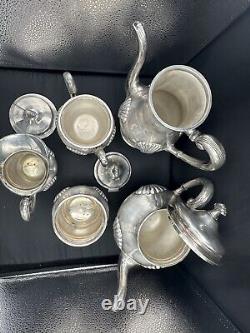 Onslow by Tuttle Silverplate Tea Set No Tray 5 Pieces Free Shipping! Beautiful