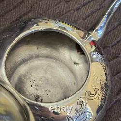 Ornate Silver Plate Teapot Circa 1880'S