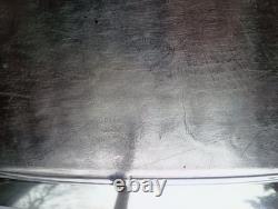 Ornate Silverplate on Copper Tea Set with Handled Crescent Tray