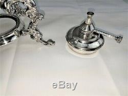 POOLE SILVER FOOTED SAMOVAR + WARMER COFFEE TEA POT HOT WATER URN 15 CUPS 7.5 lb