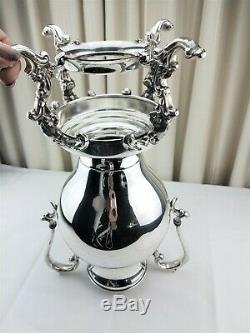 POOLE SILVER FOOTED SAMOVAR + WARMER COFFEE TEA POT HOT WATER URN 15 CUPS 7.5 lb