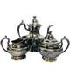 Pairpoint Mfg Co Floral Silver Quadruple Plate Tea/ Coffee Set Antique 1920s Usa
