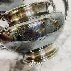 PairPoint Mfg Co Floral Silver Quadruple Plate Tea/ Coffee Set Antique 1920s USA