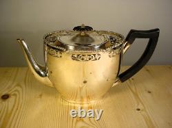 Pierced Marples Wingfield Wilkins Silver Plate Tea Coffee Set + Spirit Kettle