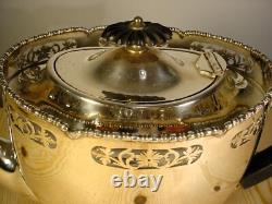 Pierced Marples Wingfield Wilkins Silver Plate Tea Coffee Set + Spirit Kettle