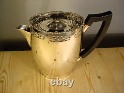 Pierced Marples Wingfield Wilkins Silver Plate Tea Coffee Set + Spirit Kettle