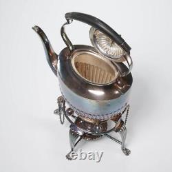 Potosi Silver Plate 6 Pc Half Fluted Tea Service Set Incl Teapot Sugar Creamer