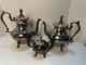 Preisner Silver Co. Psco Vintage Silver Plate Art Deco Coffee & Tea Set