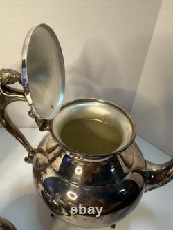 Preisner Silver Co. PSCO Vintage Silver Plate Art Deco Coffee & Tea Set