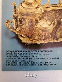 Princess Ann 5-piece Tea and Coffee Set by GOLDEN-WARE 23 kt electro plated gold
