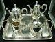Pristine French Christofle Silver Plate Halphen Tea And Coffee Set With Tray