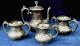 Providence Silver Plate Tea Coffee Pot, Creamer & 2 Sugar Bowls