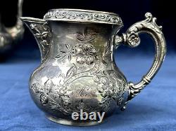 Providence Silver Plate Tea Coffee Pot, Creamer & 2 Sugar Bowls