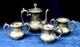 Providence Silver Plate Tea Coffee Pot, Creamer & 2 Sugar Bowls (4 Pcs)