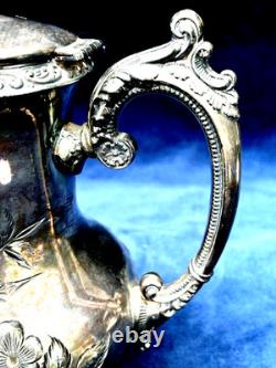 Providence Silver Plate Tea Coffee Pot, Creamer & 2 Sugar Bowls (4 Pcs)