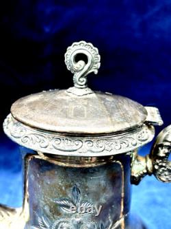 Providence Silver Plate Tea Coffee Pot, Creamer & 2 Sugar Bowls (4 Pcs)