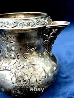 Providence Silver Plate Tea Coffee Pot, Creamer & 2 Sugar Bowls (4 Pcs)