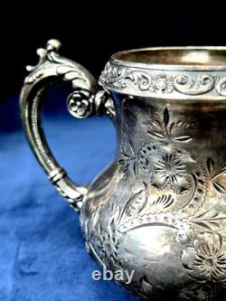 Providence Silver Plate Tea Coffee Pot, Creamer & 2 Sugar Bowls (4 Pcs)