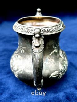 Providence Silver Plate Tea Coffee Pot, Creamer & 2 Sugar Bowls (4 Pcs)