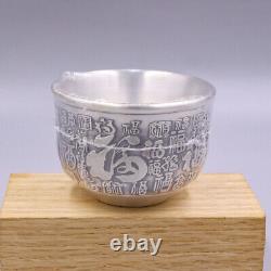 Pure Silver 999 Double-layer Insulation Master Drink Cup Small Tea Bowl 40ML