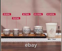 Pure Silver 999 Double-layer Insulation Master Drink Cup Small Tea Bowl 40ML