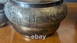 Quadruple Silver Plate Antique 4 Piece Tea Set circa 1893-1899 by Aurora MFG Co