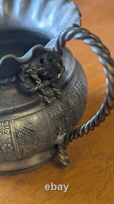 Quadruple Silver Plate Antique 4 Piece Tea Set circa 1893-1899 by Aurora MFG Co