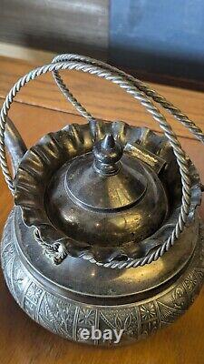 Quadruple Silver Plate Antique 4 Piece Tea Set circa 1893-1899 by Aurora MFG Co