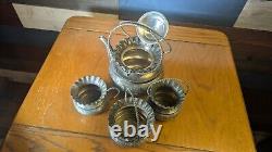 Quadruple Silver Plate Antique 4 Piece Tea Set circa 1893-1899 by Aurora MFG Co