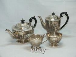 Quality 4 Piece Silver Plated Heavy & Top Quality Tea Coffee Service On A Tray