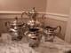 Rare Antique Forbes Silver Plate Quadruple Plate Grapes Pattern Tea Service 216