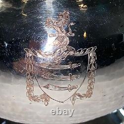 RARE Antique Hammered Silver Plate Barker Ellis George II 1752 Farthing Tea Pot