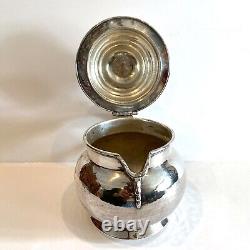 RARE Antique Hammered Silver Plate Barker Ellis George II 1752 Farthing Tea Pot