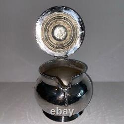 RARE Antique Hammered Silver Plate Barker Ellis George II 1752 Farthing Tea Pot