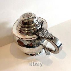 RARE Antique Hammered Silver Plate Barker Ellis George II 1752 Farthing Tea Pot