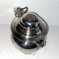 RARE Antique Hammered Silver Plate Barker Ellis George II 1752 Farthing Tea Pot