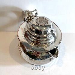 RARE Antique Hammered Silver Plate Barker Ellis George II 1752 Farthing Tea Pot