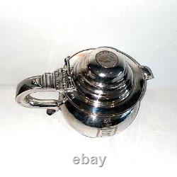 RARE Antique Hammered Silver Plate Barker Ellis George II 1752 Farthing Tea Pot