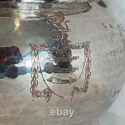 RARE Antique Hammered Silver Plate Barker Ellis George II 1752 Farthing Tea Pot