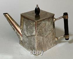 RARE Antique W. M. F. Germany Art Deco Silver Plated Coffee And Tea Set with Tray
