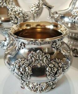 REED AND BARTON King Francis Tea & Coffee Set 5 Pieces Silverplate