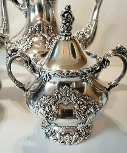REED AND BARTON King Francis Tea & Coffee Set 5 Pieces Silverplate