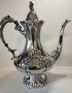 REED AND BARTON King Francis Tea & Coffee Set 5 Pieces Silverplate