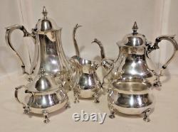 REED & BARTON SILVERPLATE COFFEE TEA SERVICE MAYFLOWER 5000 6pc