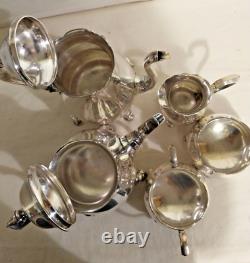 REED & BARTON SILVERPLATE COFFEE TEA SERVICE MAYFLOWER 5000 6pc