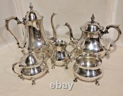 REED & BARTON SILVERPLATE COFFEE TEA SERVICE MAYFLOWER 5000 6pc